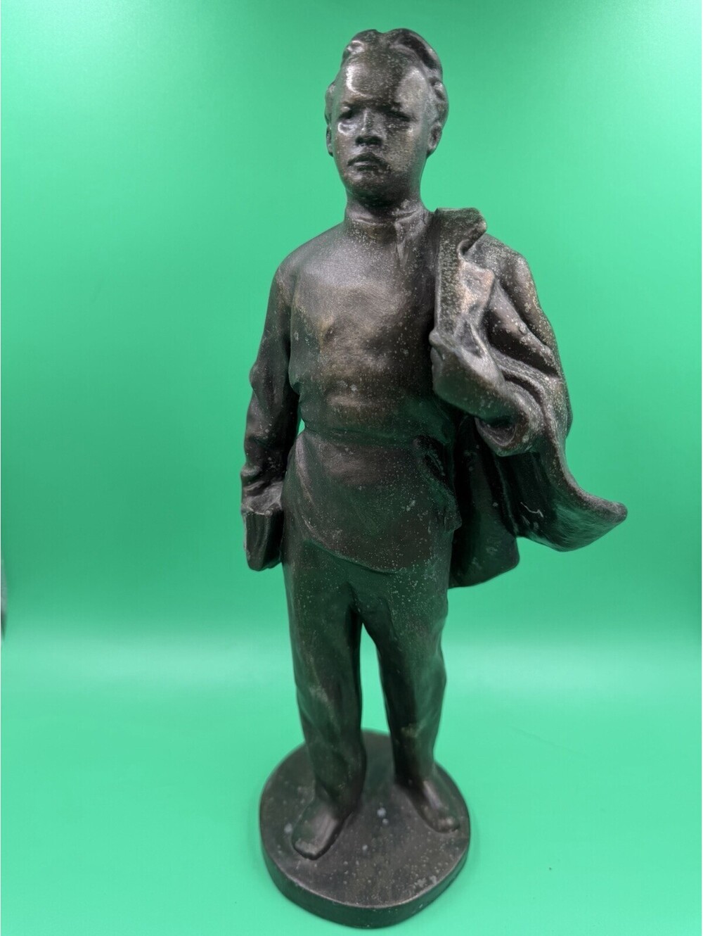 Young Vladimir Lenin Soviet Communism Bust Bronze Statue Table Figurine USSR